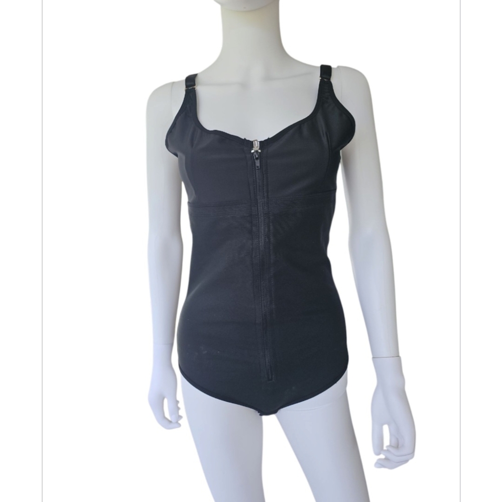 Black Zip-Front Bodysuit